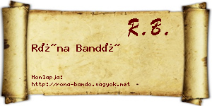 Róna Bandó névjegykártya